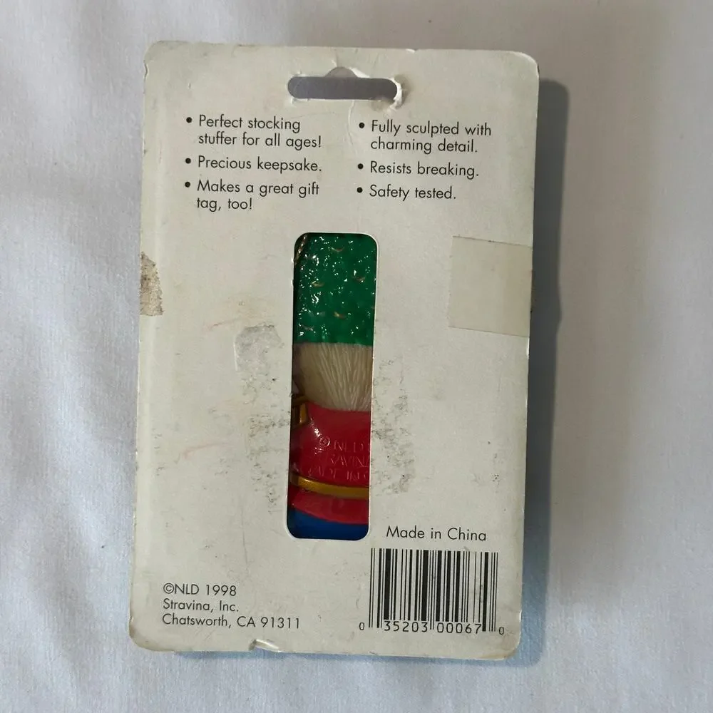 NIB Vintage 1998 'Gregory' Teddy Bear Soldier Christmas Tree Ornament / Gift Tag